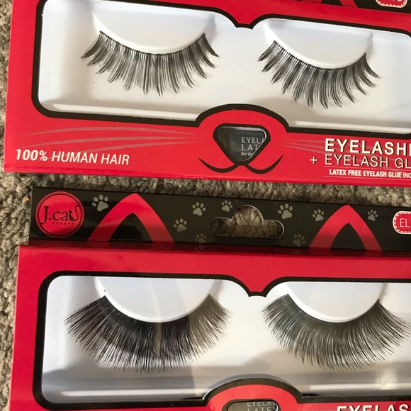 J.CAT BEAUTY EYELASHES+GLUE - Picture 2 of 3
